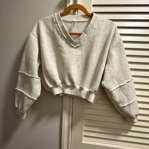 AS Revival Kick Back Long Sleeve V-Neck Crop Top